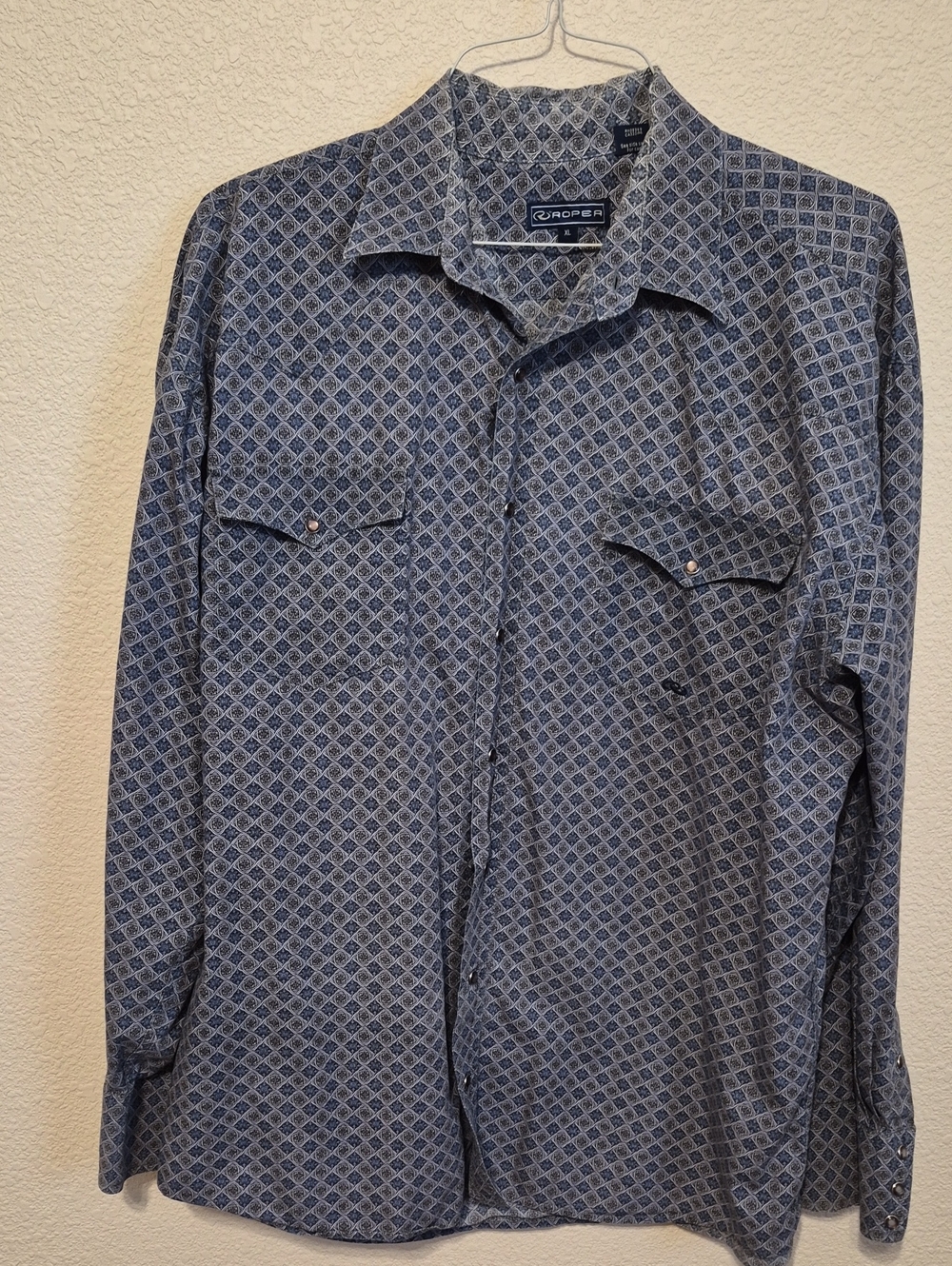 Roper Blue Work Western Shirt